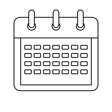 takvim anımsatma tarihi izole edilmiş simgesi