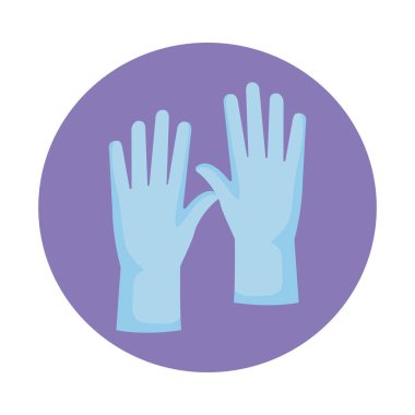 kauçuk eldivenler aksesuar izole simge