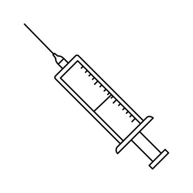 Enjeksiyon aşısı uyuşturucu izole ikonu