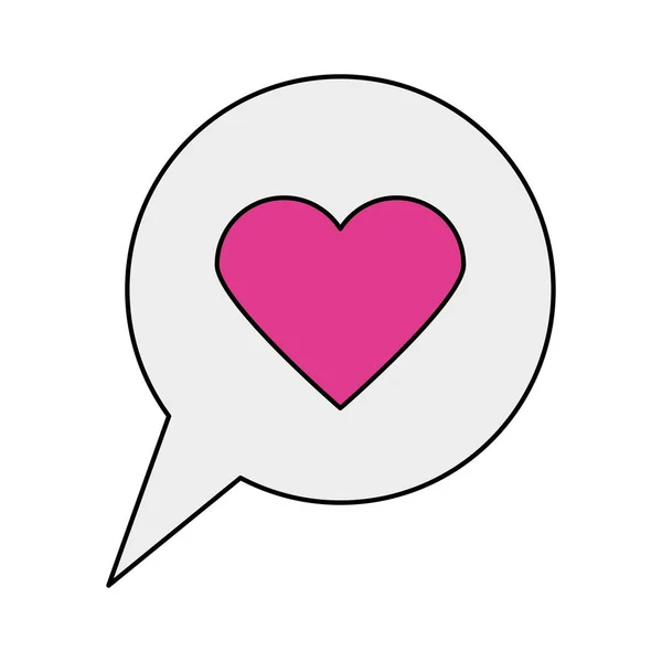 Speech bubble with heart icon — Stock Vector