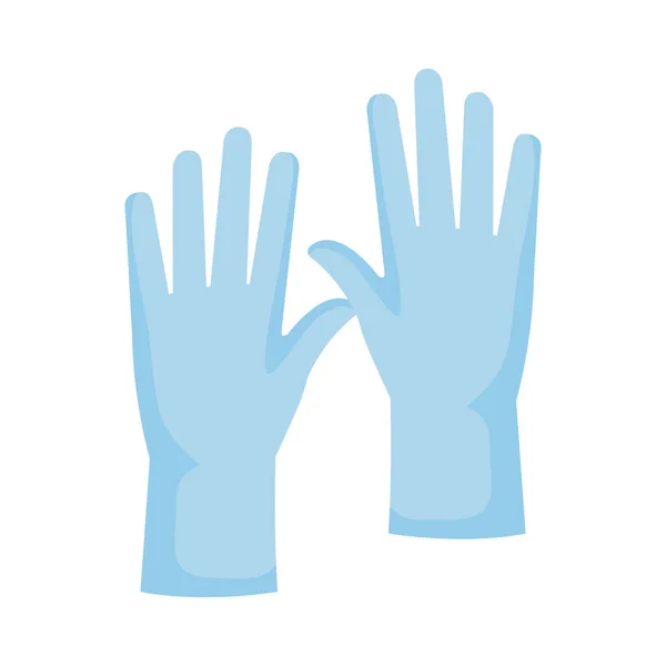 Gumowe rękawiczki akcesoria izolowana ikona — Wektor stockowy