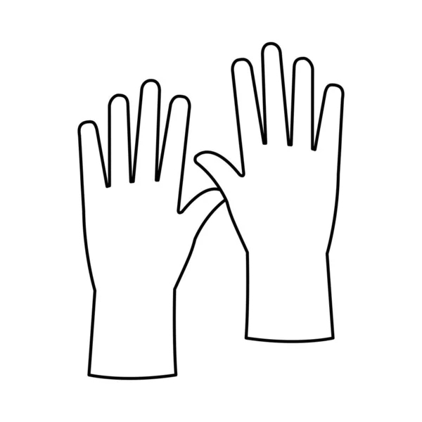 Guantes de goma accesorio icono aislado — Vector de stock