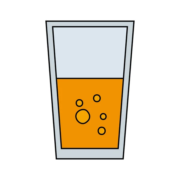 Meyve suyu bardağı izole edilmiş ikon — Stok Vektör