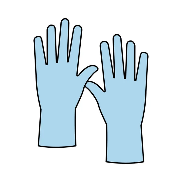 Καουτσούκ γάντια αξεσουάρ απομονωμένο εικονίδιο — Διανυσματικό Αρχείο