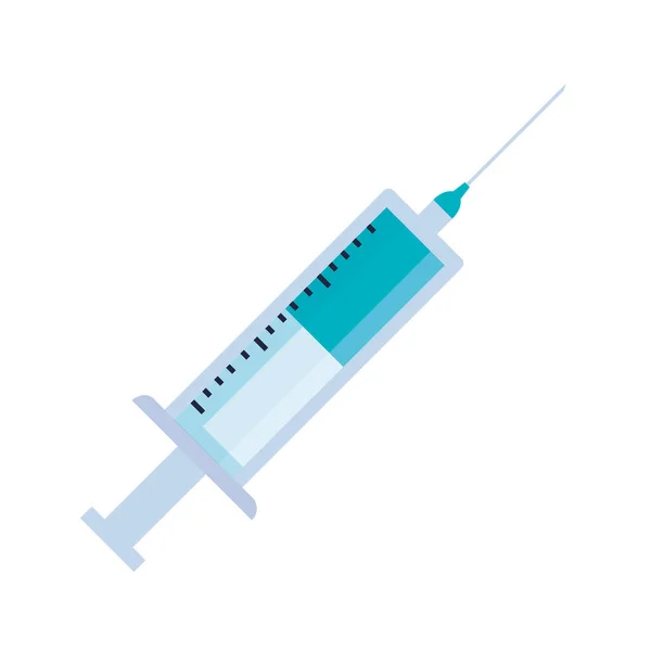 Injection vaccine drug isolated icon — Stock Vector