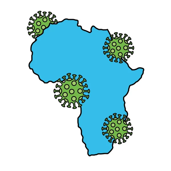 Afrikan mantereella kovettuminen19 hiukkasia — vektorikuva