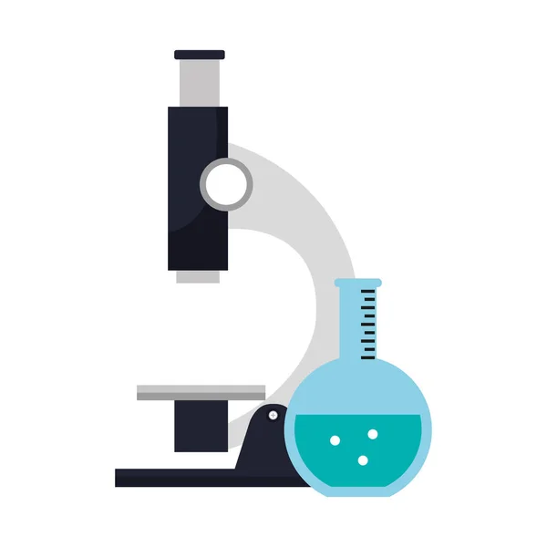 Microscopisch laboratorium met buizentest — Stockvector