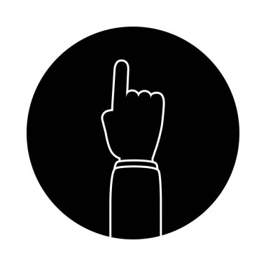 el insan dizin izole simgesi