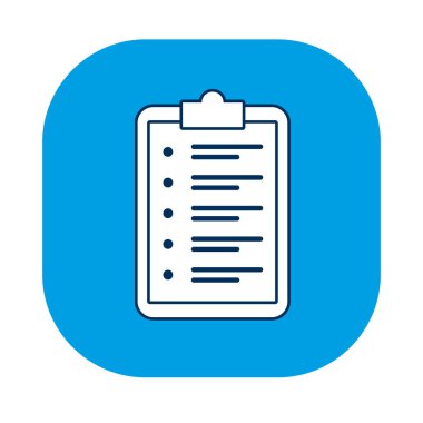 Clipboar dökümanı izole edilmiş kontrol listesi simgesi