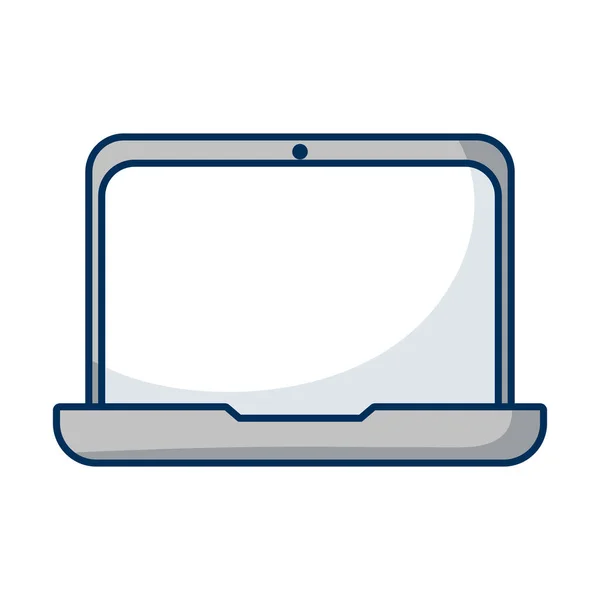 Laptop computer draagbaar geïsoleerd pictogram — Stockvector