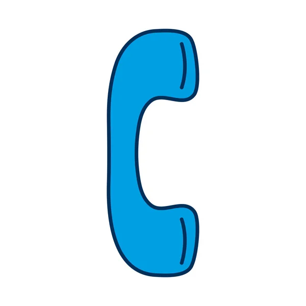 Servizio telefonico icona isolata — Vettoriale Stock