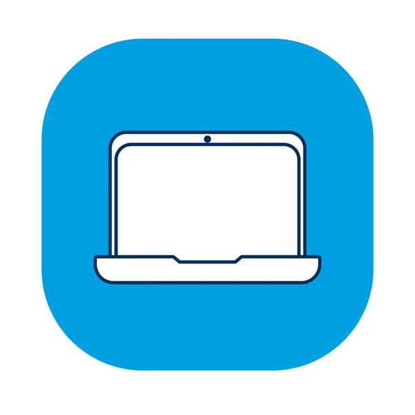 Portátil ordenador portátil aislado icono — Vector de stock