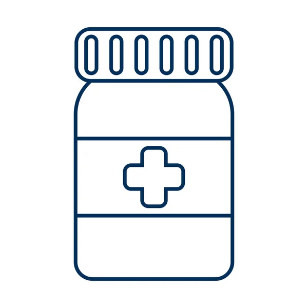 Medicamento botella medicamento aislado icono — Archivo Imágenes Vectoriales