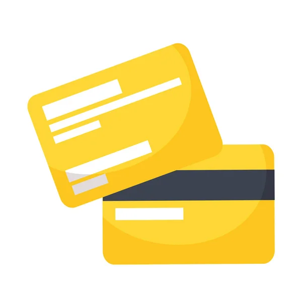 Kreditní karta eommerce izolované ikony — Stockový vektor