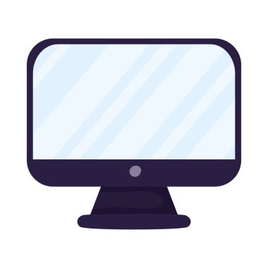 masaüstü bilgisayar monitörü izole edilmiş simge