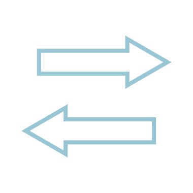 Oklar yön çizgisi biçimi simgesi