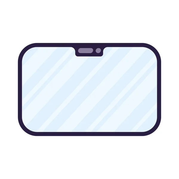 Tableta dispositivo electrónico aislado icono — Archivo Imágenes Vectoriales