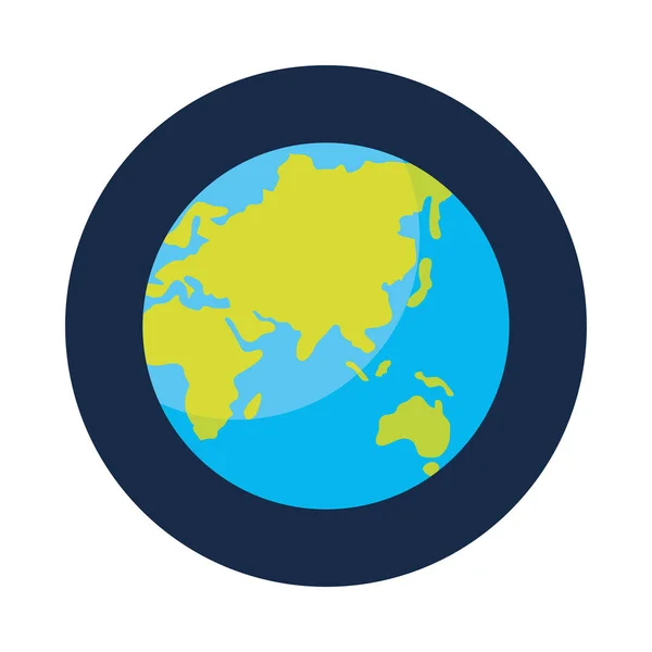 Світ планета Земля ізольована ікона — стоковий вектор