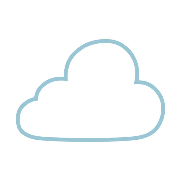 Cloud computing line style icon — Stock Vector