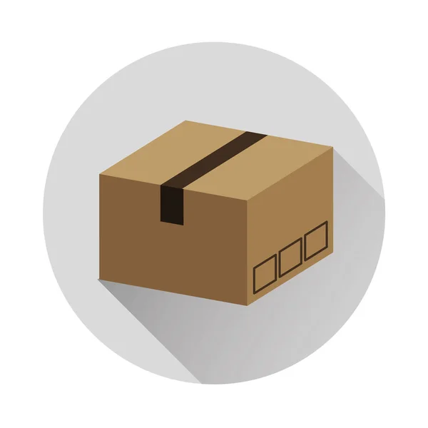Изолированная иконка службы доставки коробки — стоковый вектор