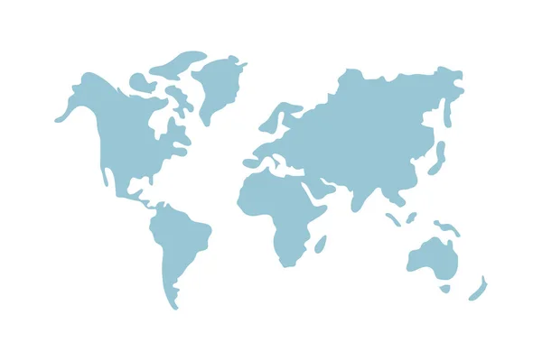 Παγκόσμιο χάρτη πλανήτη Γη εικονίδιο — Διανυσματικό Αρχείο