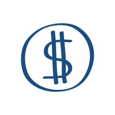 Bozuk para dolar izole edilmiş simgesi