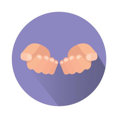 İnsan elleri izole edilmiş simgeyi kaldırıyor