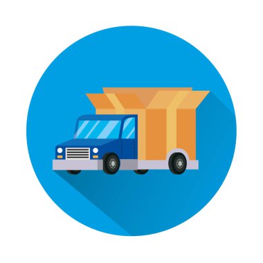 kamyon Teslimat Servisi izole simgesini