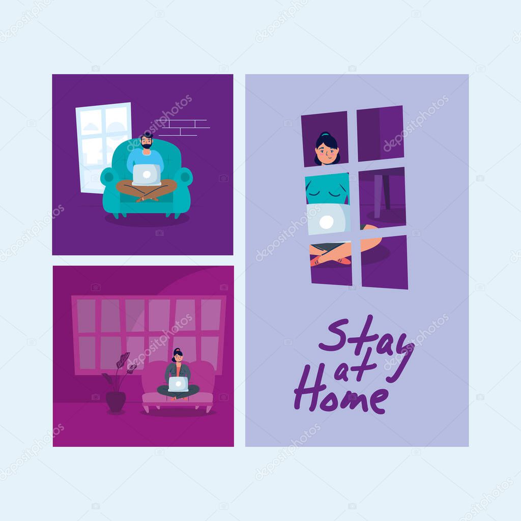 stay at home campaign set scenes