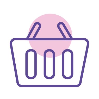 Alışveriş sepeti ticaret hattı tarzı simgesi