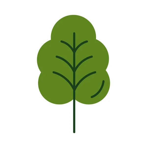 Feuille plante plat style icône — Image vectorielle