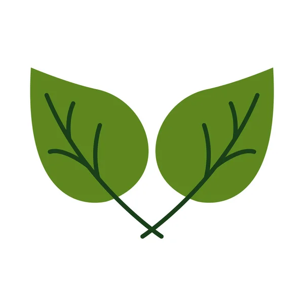 Planta de hojas estilo plano orgánico — Archivo Imágenes Vectoriales