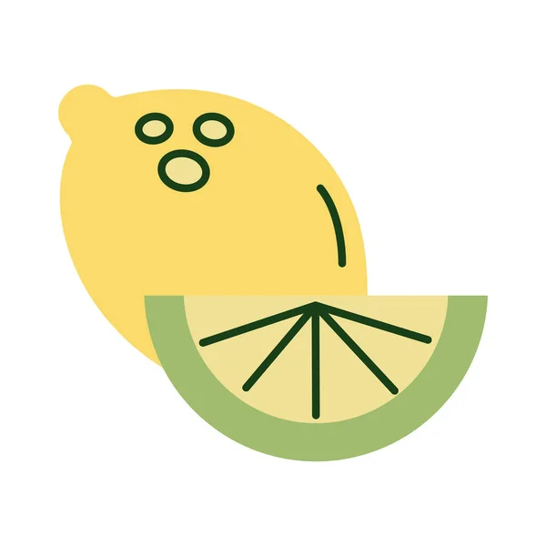 Лимон свіжі фрукти плоский стиль значок — стоковий вектор