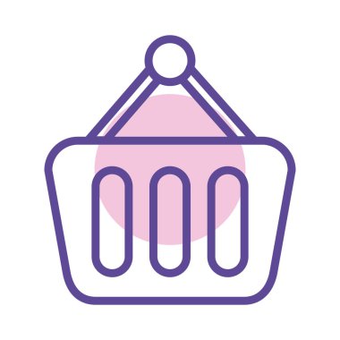 Alışveriş sepeti ticaret hattı tarzı simgesi