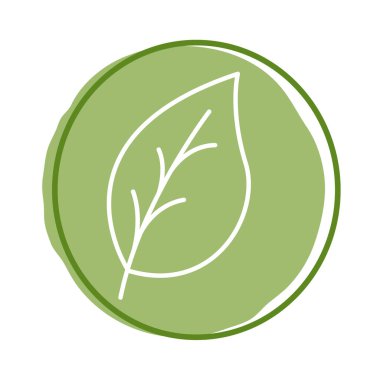 Yaprak bitkisi organik blok biçimi simgesi