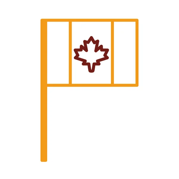 Línea bandera canada icono de estilo — Archivo Imágenes Vectoriales