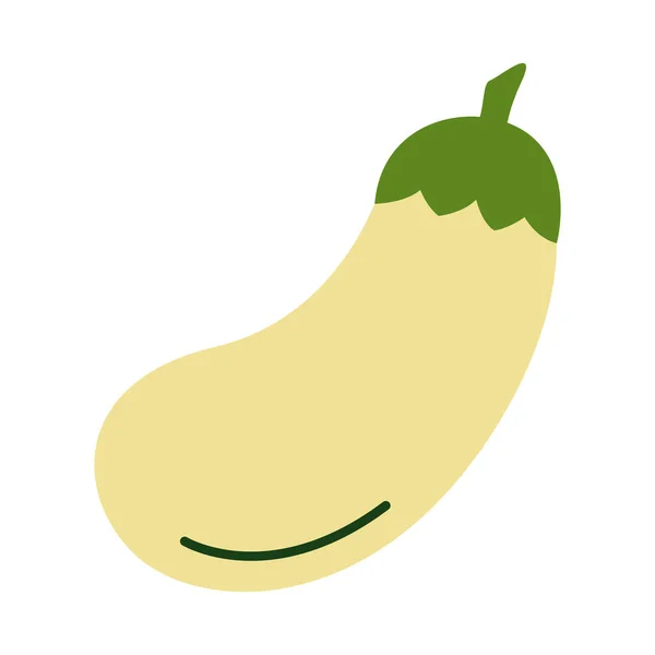 Eggplant fresh flat style icon — Stock Vector