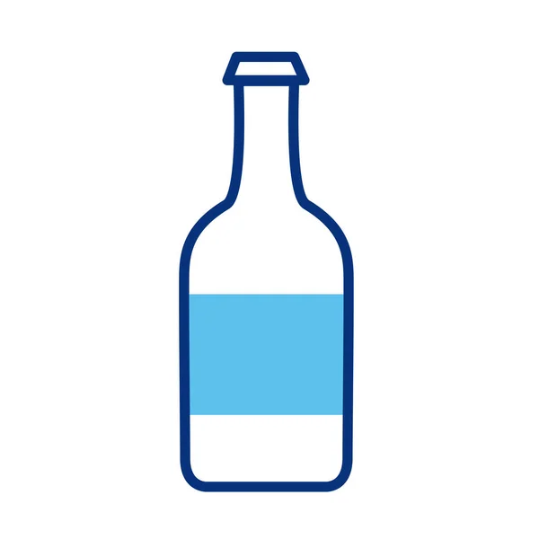 Linea bottiglia di vino icona stile — Vettoriale Stock