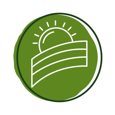 güneş ve alan blok biçim simgesi