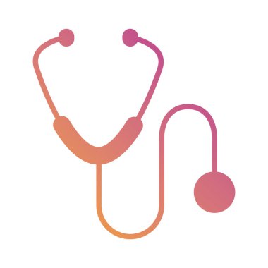 tıbbi steteskop aracı gradyan siluet biçimi