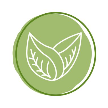 Yapraklar organik blok biçimi