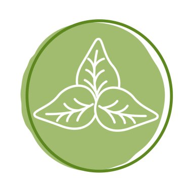 Yapraklar organik blok biçimi