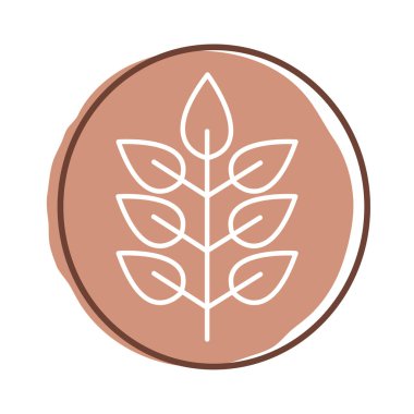 Yapraklı dal organik blok biçimi