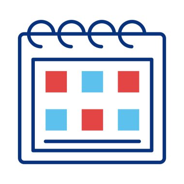 Fransa bayrağı renk çizgisi biçimine sahip takvim