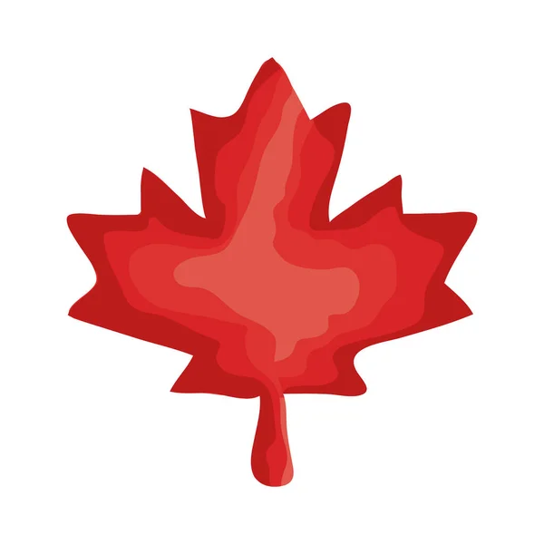 Кленовый лист канадский плоский стиль — стоковый вектор