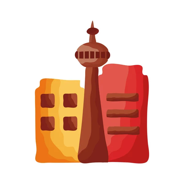 Torre nazionale monumento canadese stile piatto — Vettoriale Stock