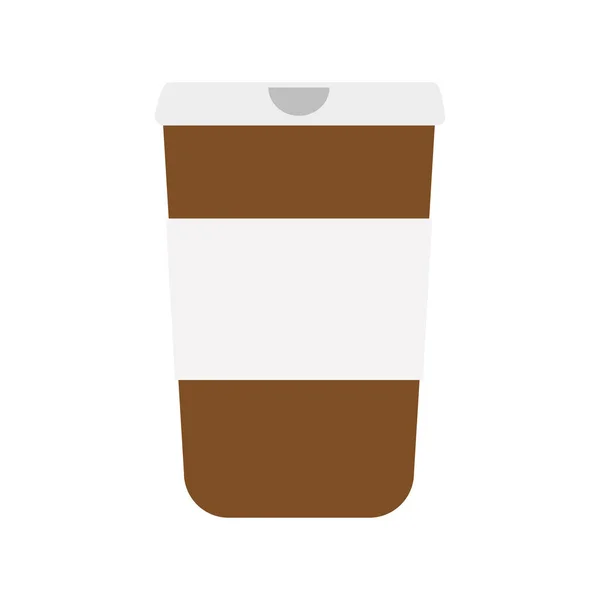 Bottle plastic of coffee drink isolated icon — Stock Vector