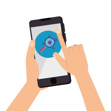 Akıllı telefondan covid 19 'u kullanan eller