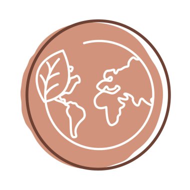 Yaprak bitkisi Dünya gezegeni blok tarzında