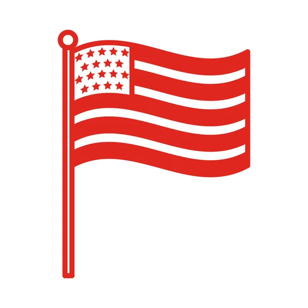 Εικονίδιο στυλ γραμμής σημαίας ΗΠΑ — Διανυσματικό Αρχείο